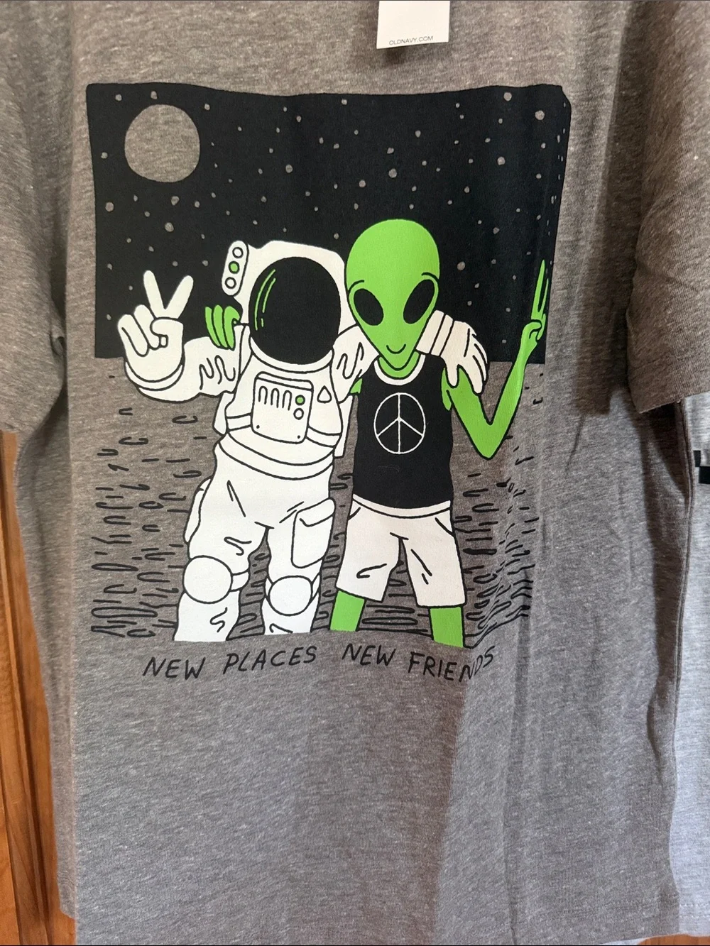 NWT gray short sleeve graphic tees, M/8